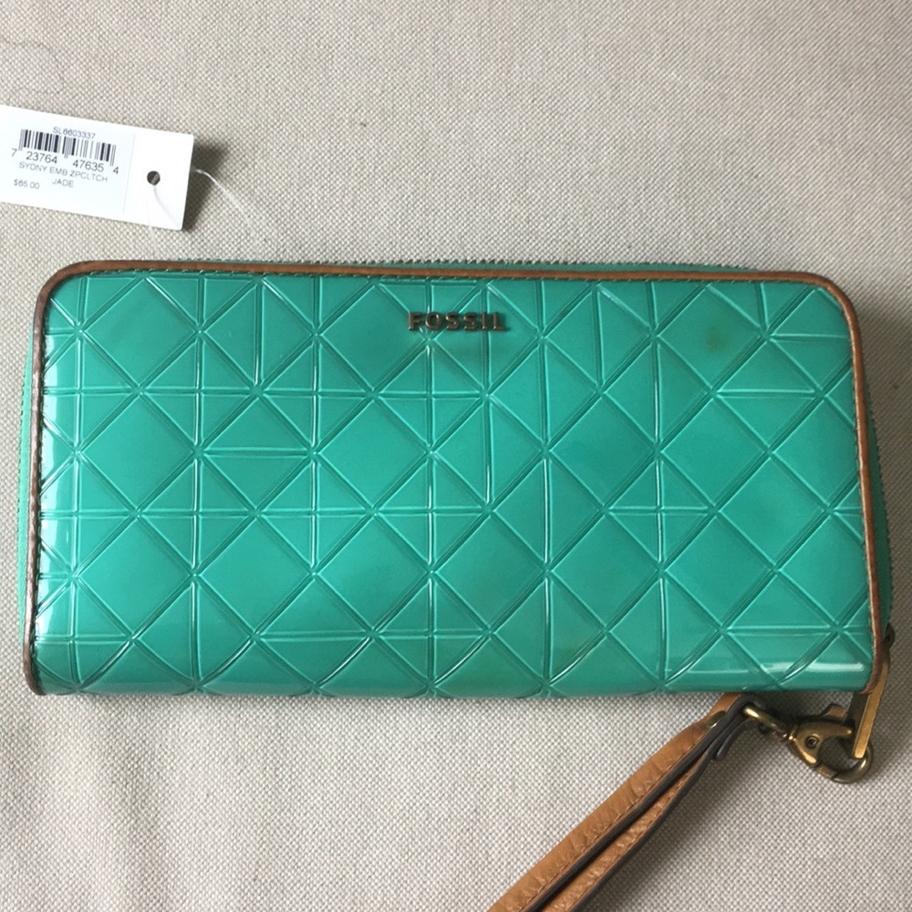 Fossil Jade Sydney Zip Clutch